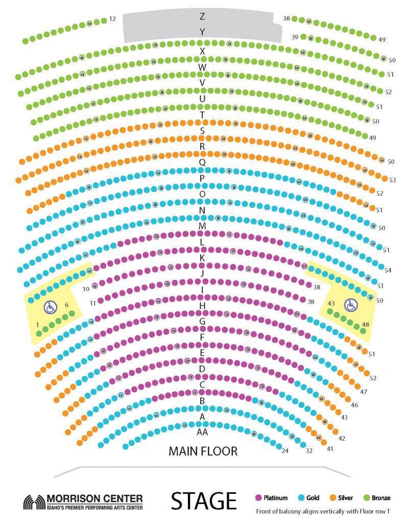 Morrison Center Boise Idaho Seating Chart