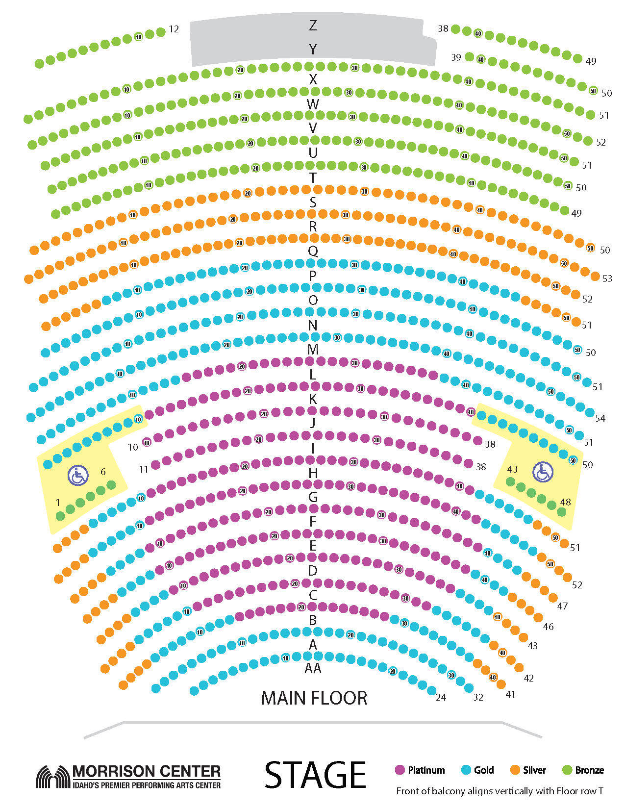 Pierre Seating Chart